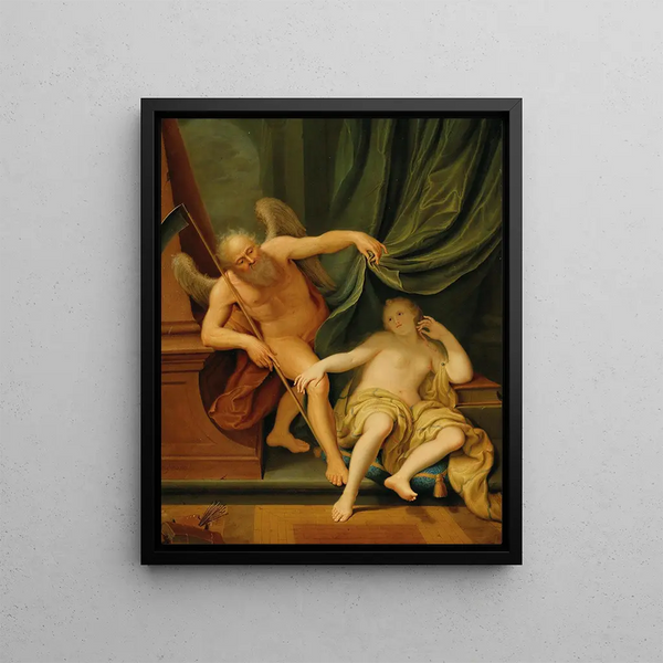 Allegory of Time revealing the Truth - Gerard Wigmana — framed artwork on a wall