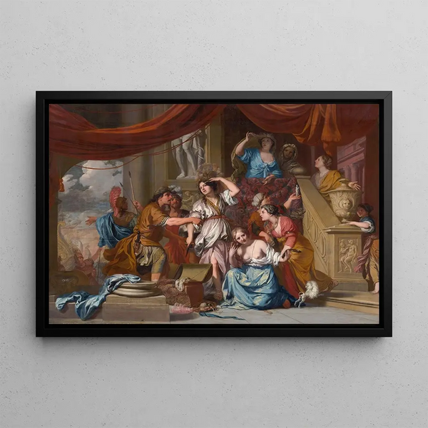 Achille discovered among Lycomède's daughters - Gerard de Lairesse — framed artwork on a wall