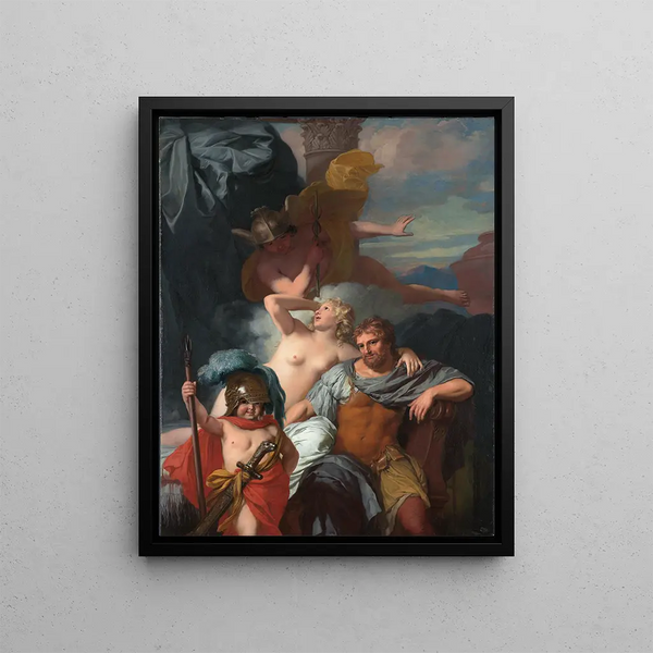 Mercury orders Calypso to release Ulysses - Gerard de Lairesse — framed artwork on a wall