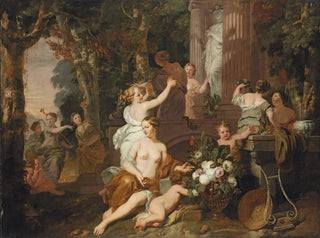 Nymphe et bacchantes rendant hommage au temple de Flore - Gerard de Lairesse — artwork view