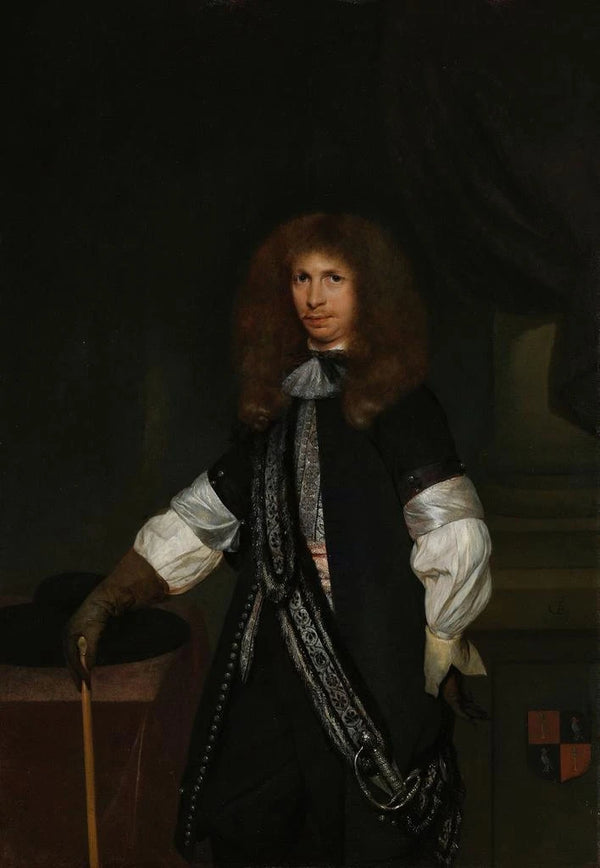 Jacob de Graeff 1642-90 in officer uniform - Gerard ter Borch — framed artwork on a wall