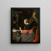 The lute player - Gerard ter Borch — framed artwork on a wall