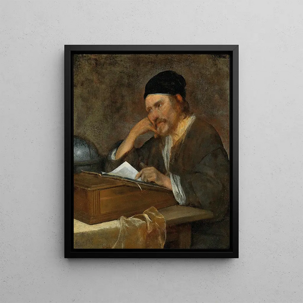 The Philosopher Heraclitus - Gerard ter Borch — framed artwork on a wall