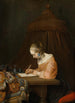 Femme écrivant une lettre - Gerard ter Borch — artwork view