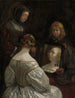 Woman in front of a mirror - Gerard ter Borch — artwork view