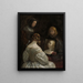 Woman in front of a mirror - Gerard ter Borch — framed artwork on a wall