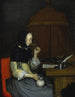 Femme avec un verre de vin - Gerard ter Borch — artwork view
