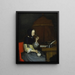 Femme avec un verre de vin - Gerard ter Borch — framed artwork on a wall