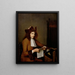 Young man reading - Gerard ter Borch — framed artwork on a wall