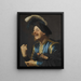 A laughing violinist - Gerard van Honthorst — framed artwork on a wall