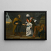 an Old Testament scene, possibly Eliezer offering jewelry to Rebecca - Gerard van Kuijl — framed artwork on a wall