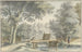 Landscape painting with a bridge on which a fisherman - Gerard van Rossum — artwork view