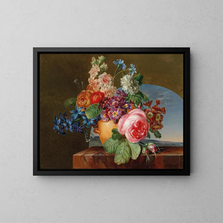 a flower vase - Gerard van Spaendonck — framed artwork on a wall