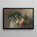 Still life with roses and cabbage leaf - Gerardina Jacoba van de Sande Bakhuyzen — framed artwork on a wall