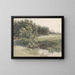 Landscape painting of polders with ditch - Gerardina Jacoba van de Sande Bakhuyzen — framed artwork on a wall