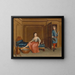 Dame se déshabillant pour un bain - Gerardus Duyckinck I — framed artwork on a wall