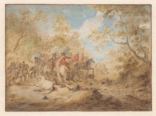 Landscape with Horsemen in Combat - Gerardus Josephus Xavery — artwork view