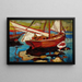 Bateaux de pêche dans le port - Gerassim Semenovich Golovkov — framed artwork on a wall