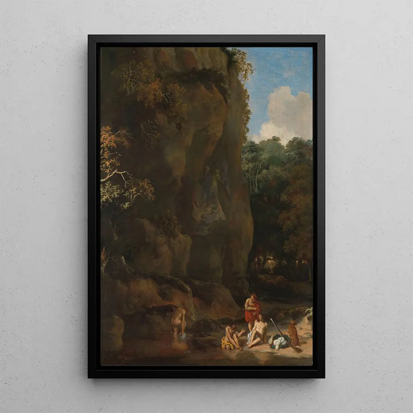 Men bathing - Gerbrand van den Eeckhout — framed artwork on a wall