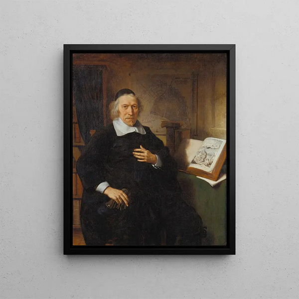 Portrait of Isaac Commelin - Gerbrand van den Eeckhout — framed artwork on a wall
