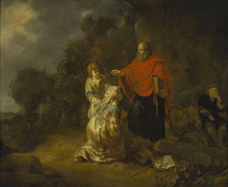The Prophet Elisha and the Sunamite Woman on Mount Carmel - Gerbrand van den Eeckhout — artwork view