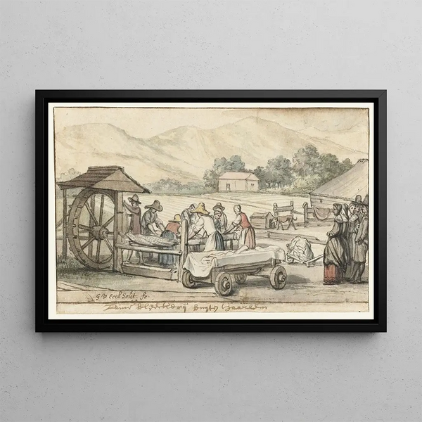 The bleaching fields near Haarlem - Gerbrand van den Eeckhout — framed artwork on a wall