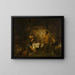 the story of the peasant and the satyr from Aesop's fables - Gerbrand van den Eeckhout — framed artwork on a wall
