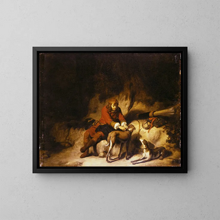 The resting hunter - Gerbrand van den Eeckhout — framed artwork on a wall