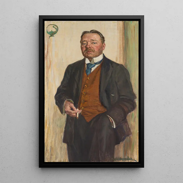 Portrait of Hjalmar Söderberg - Gerda Wallander — framed artwork on a wall