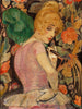 Portrait of Lili Elbe with a green feather fan - Gerda Wegener — artwork view