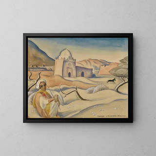 Bergers dans les montagnes de l'Atlas - Gerda Wegener — framed artwork on a wall