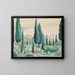 View of a Moroccan landscape with pines in the foreground - Gerda Wegener — framed artwork on a wall