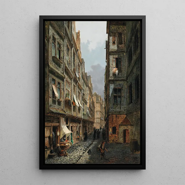 La Judengasse in Frankfurt am Main - Gereon Pape — framed artwork on a wall