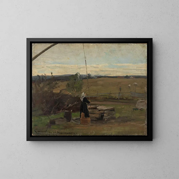 At the Well - Gerhard Munthe — framed artwork on a wall