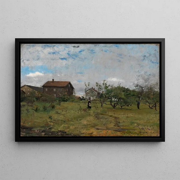 Farm in Hedmark - Gerhard Munthe — framed artwork on a wall