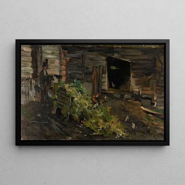 The Sledge - Gerhard Munthe — framed artwork on a wall