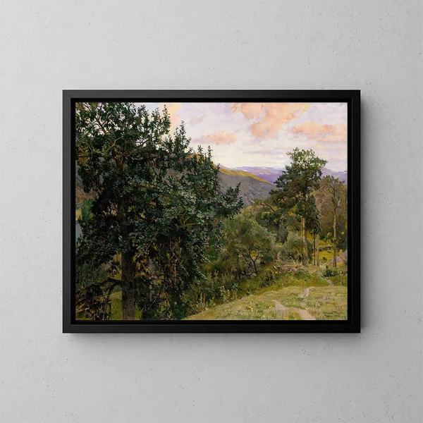 View from Vg - Gerhard Munthe — framed artwork on a wall