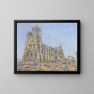 Cathedral of Reims, South Side - Germain David-Nillet — framed artwork on a wall