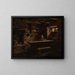 Interior Breton painting - Germain David-Nillet — framed artwork on a wall