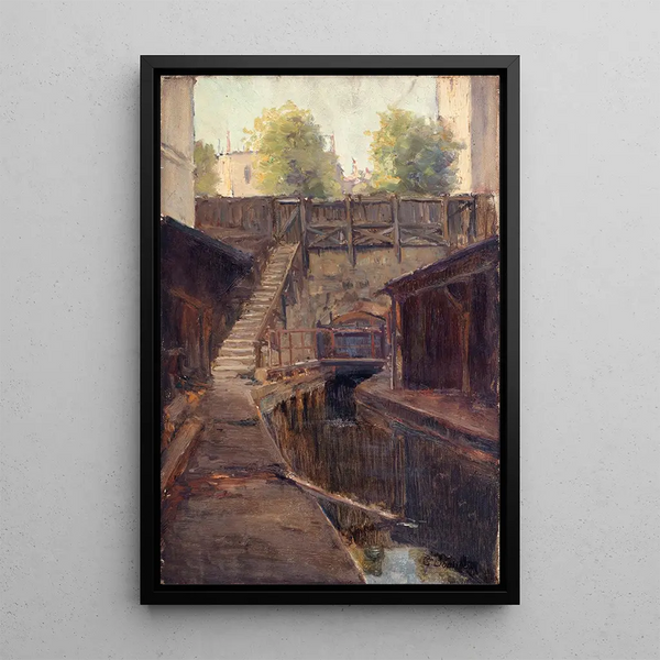 Left arm of the Bièvre boulevard Arago - Germain Eugène Bonneton — framed artwork on a wall