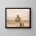 Fisherman taking off - German Grobe — framed artwork on a wall