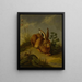 A hare among plants and grasses - German School — framed artwork on a wall