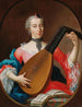 an elegant lady with a lute - German School — artwork view