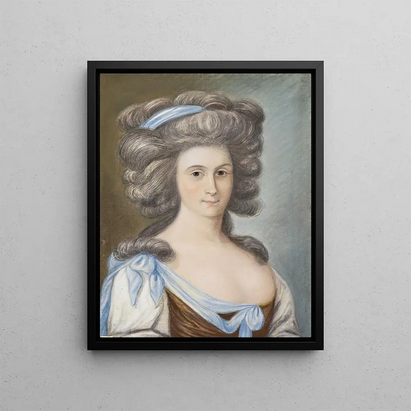 Portrait of a great-grandmother by Cornelia Hörster - German School — framed artwork on a wall