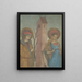 Diptych Painting of the Saints Achatius, Barbara, Apollonia, and Sebald - German School — framed artwork on a wall