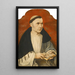 Portrait of an Augustinian canon wearing a black amice - German School — framed artwork on a wall