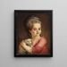 Portrait of a Little Girl - German School — framed artwork on a wall