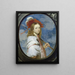 Portrait of a Young Girl Dressed as a Shepherdess - German School — framed artwork on a wall