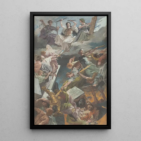 The Last Judgment - German School — framed artwork on a wall