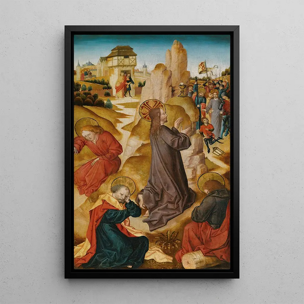 L'Agonie dans le jardin - German School — framed artwork on a wall
